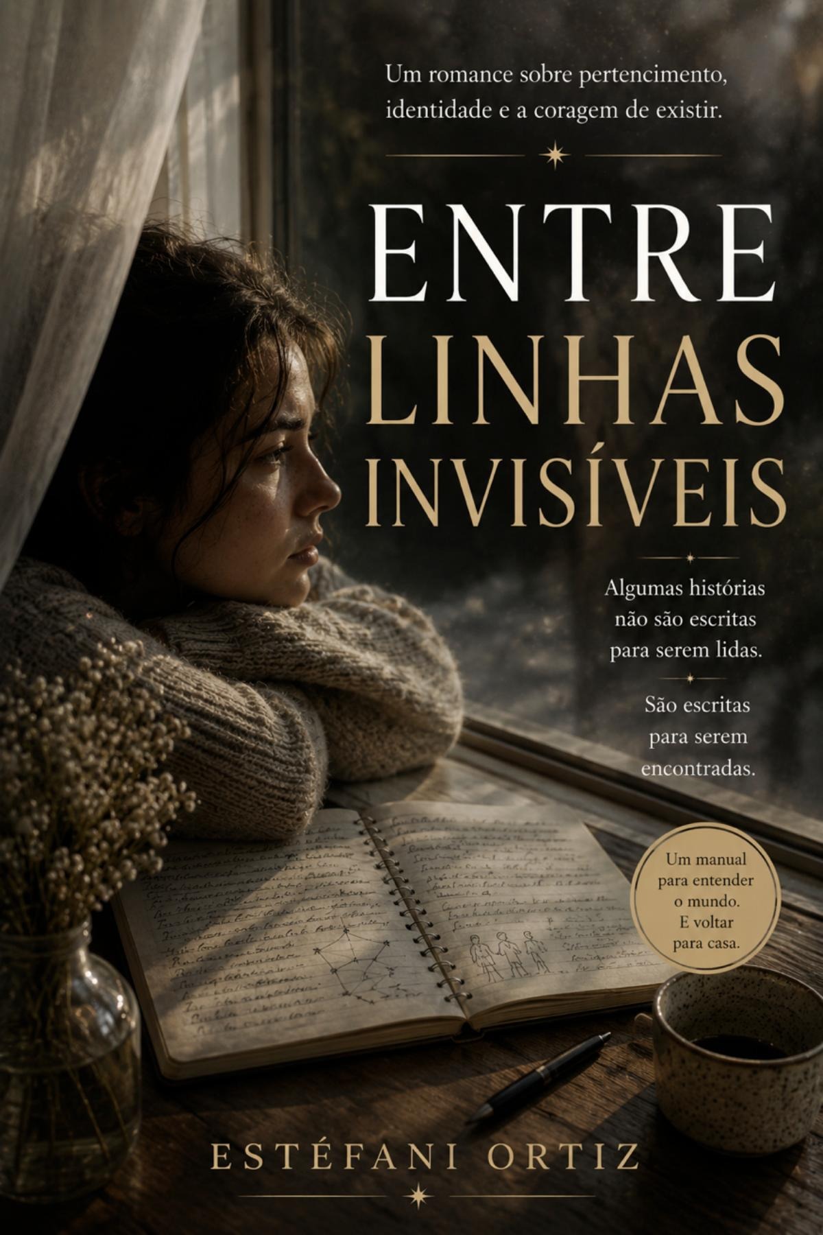 Capa do livro Entre Linhas Invisíveis, de Estéfani Ortiz